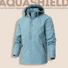 Lade das Bild in den Galerie-Viewer, AquaShield - Leichte Herren-Regenjacke mit Kapuze, wasserdicht und winddicht