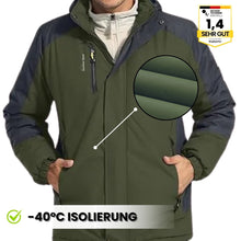 Lade das Bild in den Galerie-Viewer, Hochwertige Herren-Outdoorjacke mit Kapuze – Wasserdicht, winddicht und warm gefüttert für Herbst und Winter