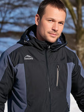 Lade das Bild in den Galerie-Viewer, Hochwertige Herren-Outdoorjacke mit Kapuze – Wasserdicht, winddicht und warm gefüttert für Herbst und Winter