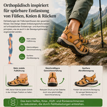 Lade das Bild in den Galerie-Viewer, GrundFest Herren-Sandale aus Leder | Geschlossene Zehenkappe · Robuste Sohle · Rutschfest