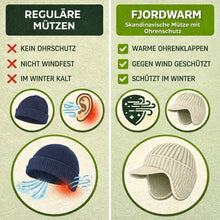 Lade das Bild in den Galerie-Viewer, Fjordwarm – Skandinavische Mütze mit Ohrenschutz