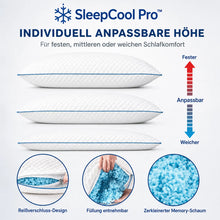 Lade das Bild in den Galerie-Viewer, SleepCool Pro - Kühlendes & ergonomisches Bambus-Kissen für erholsamen Schlaf