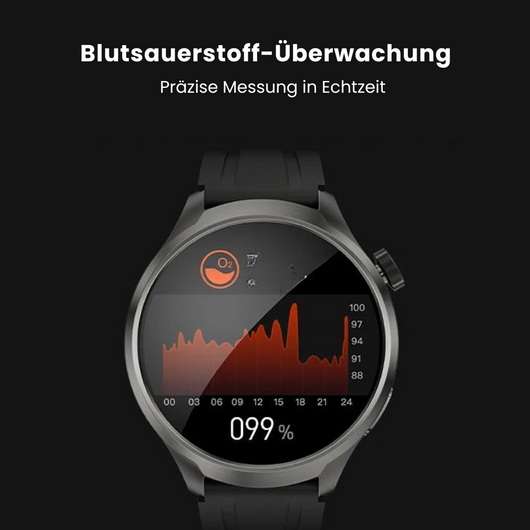 VitalSense Pro X - Gesundheits-Smartwatch mit Lederarmband (2026)