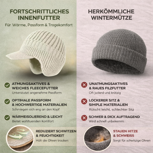 Fjordwarm – Skandinavische Mütze mit Ohrenschutz