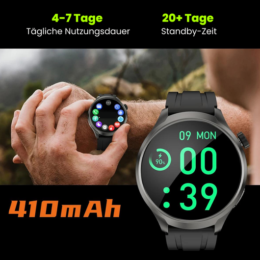 VitalSense Pro X - Gesundheits-Smartwatch mit Lederarmband (2026)