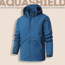 Lade das Bild in den Galerie-Viewer, AquaShield - Leichte Herren-Regenjacke mit Kapuze, wasserdicht und winddicht
