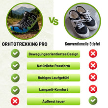 Lade das Bild in den Galerie-Viewer, OrthoTrekking Komfort - wasserdichte, leichte &amp; rutschfeste Trekking u.-Wanderschuhe für langes Gehen

