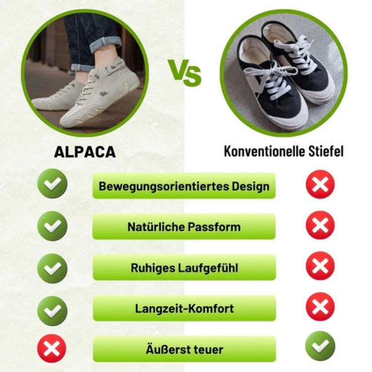 Alpaca – Komfortable Leder-Barfußschuhe mit schmerzlindernder Wirkung | Rutschfest & Federleicht