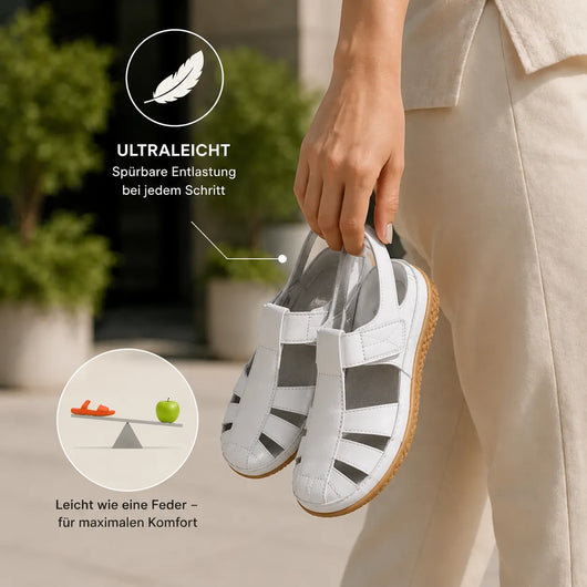 BellaVita Komfort-Sandale aus Leder — Bequeme Sandalen | Ergonomische Unterstützung