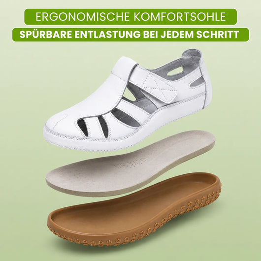 BellaVita Komfort-Sandale aus Leder — Bequeme Sandalen | Ergonomische Unterstützung