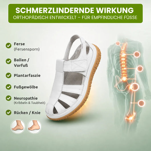 BellaVita Komfort-Sandale aus Leder — Premium-Soft · Rutschfest · Federleicht