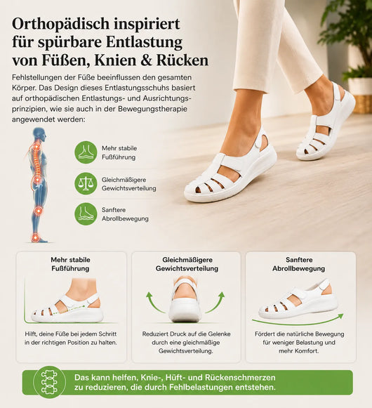 BellaVita Komfort-Sandale aus Leder — Premium-Soft · Rutschfest · Federleicht