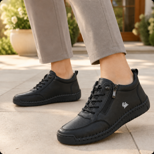 Feelfree - Orthopädische rutschfeste Komfortschuhe mit Reißverschluss für druckfreien Tragekomfort