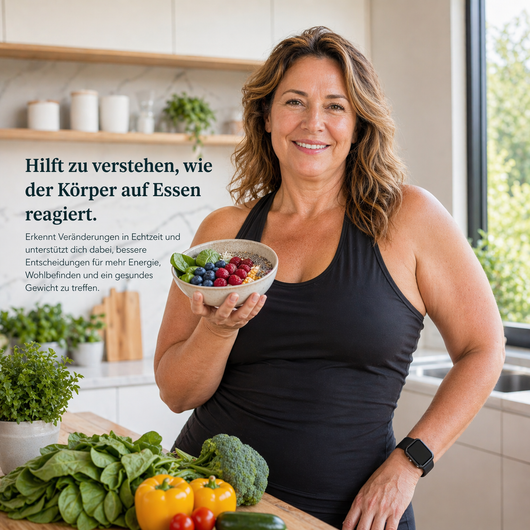 GlucoCare Blutzucker-Gesundheitsuhr – Für Ernährung, Stoffwechsel & Blutzucker-Trends im Alltag