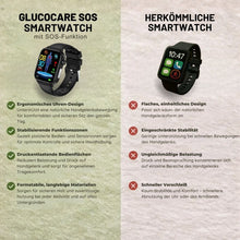 Lade das Bild in den Galerie-Viewer, GlucoCare SOS – Smartwatch mit SOS &amp; Sturzerkennung inkl. Zuckerwerte immer im Blick