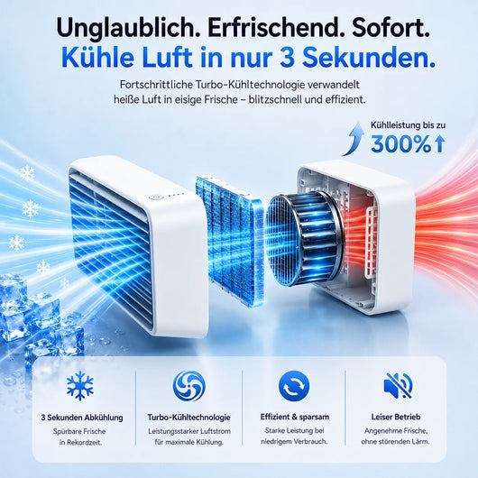 Alpenluft Pro -  Tragbarer Klimakühler ohne Installation