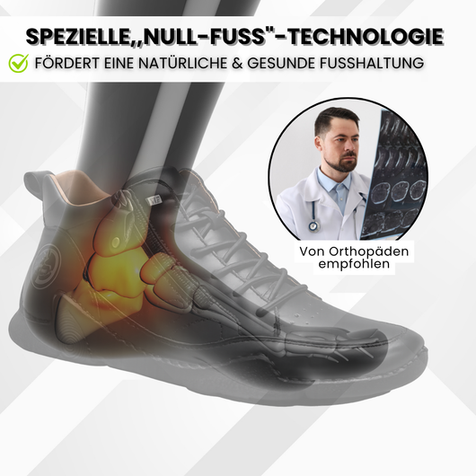 FussFit - ergonomische, schmerzlindernde, rutschfeste Leder-Barfußschuhe