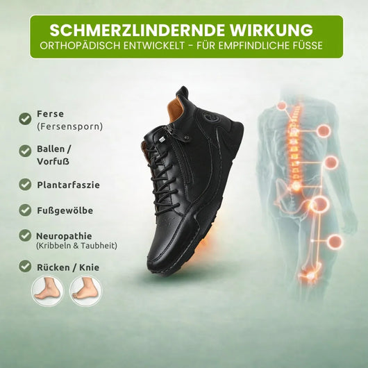 FussFit - ergonomische, schmerzlindernde, rutschfeste Leder-Barfußschuhe