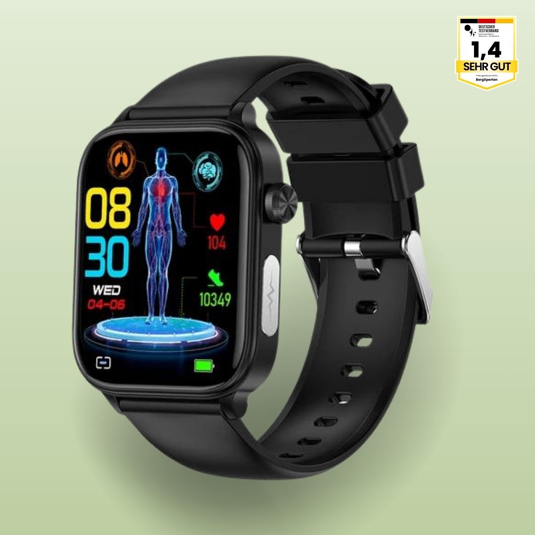 GlucoCare SOS – Smartwatch zur Unterstützung bei Schmerzen mit SOS & Sturzerkennung (2026)