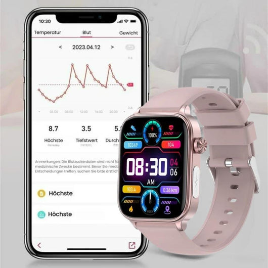 GlucoCare SOS – Smartwatch zur Unterstützung bei Schmerzen mit SOS & Sturzerkennung (2026)