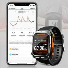 Lade das Bild in den Galerie-Viewer, AirForce Health K52 - die unzerstörbare Smartwatch mit Echtzeit Herzfrequenzmesser, Blutdruck-/Sauerstoff-Tracker

