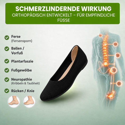 Orthorinas – Schmerzlindernde Komfort-Ballerinas – Unisex | Ergonomisches Design
