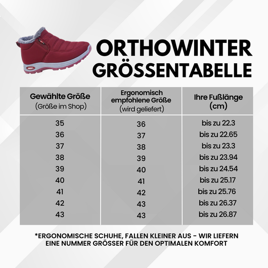 OrthoWinter - Anatomisch stützende Komfortschuhe | Ergonomisches Design