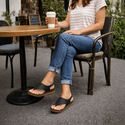 OrthoKomfort - Damen ergonomische schmerzlindernde Komfort-Sandalen