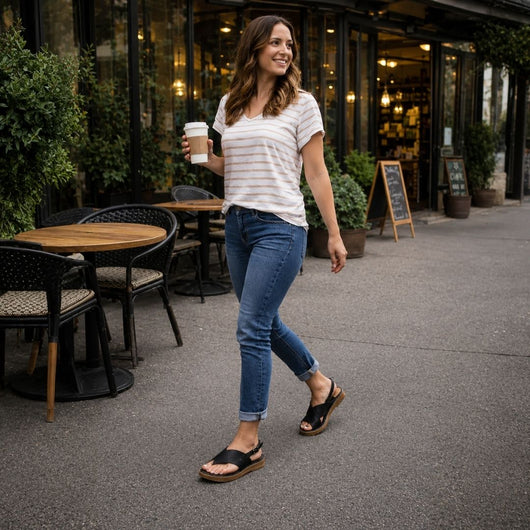 OrthoKomfort - Damen ergonomische schmerzlindernde Komfort-Sandalen