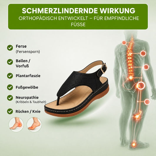 OrthoKomfort - Damen ergonomische schmerzlindernde Komfort-Sandalen