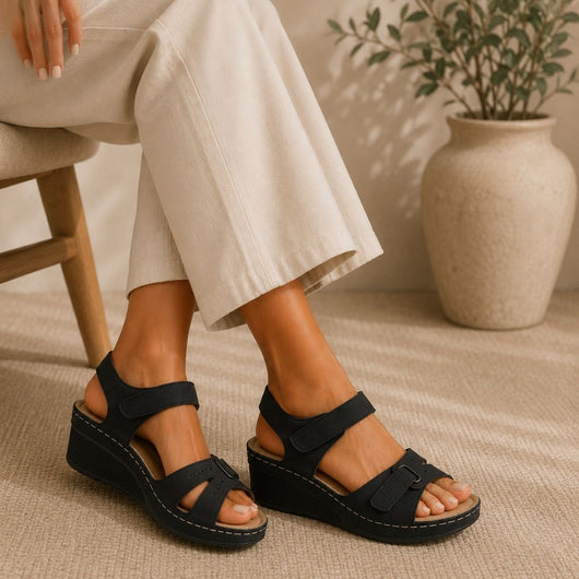 OrthoLine - Schmerzlinderne Komfort-Sandalen | Ergonomisches Fußbett · Rutschfest · Federleicht