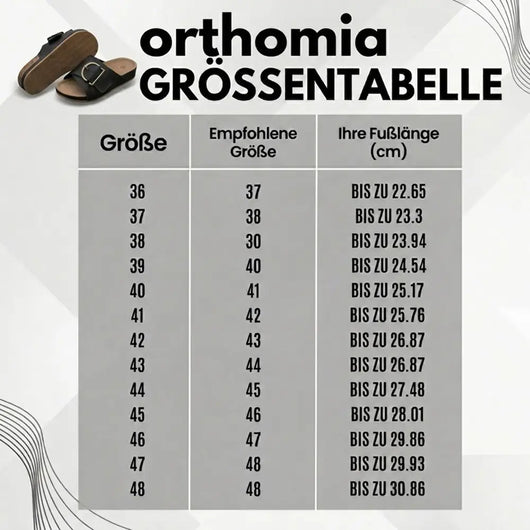 OrthoMia – Schmerzlindernde Komfortsandalen Unisex | Ergonomisches Design