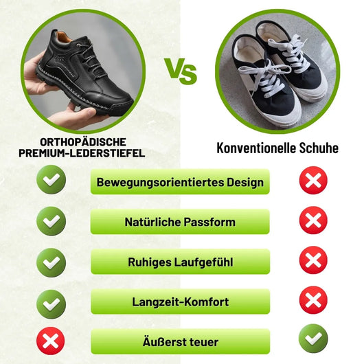 Orthopädische Premium-Lederstiefel | Schmerzlindernder Komfort