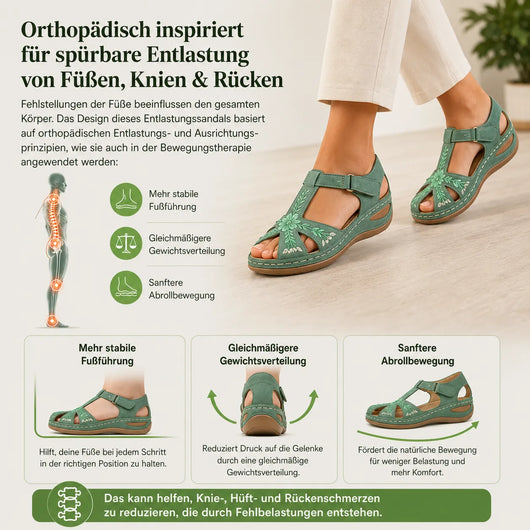 Orthosan -  Schmerzlindernde Komfort-Sandale | Rutschfest & Federleicht