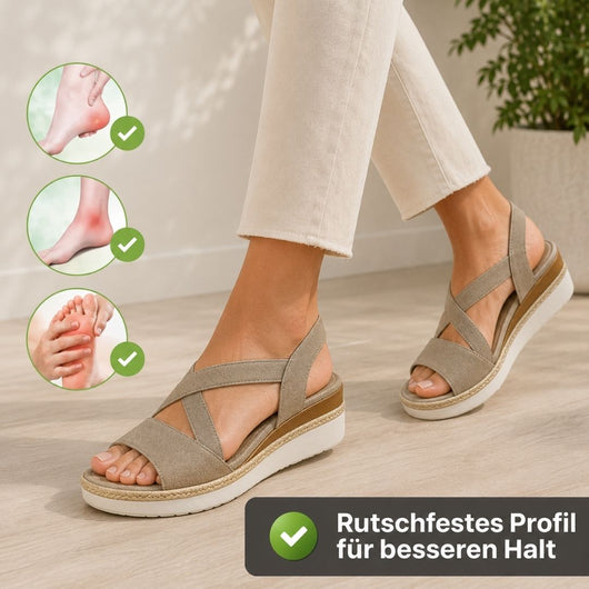 OrthoStella - Schmerzlindernde Komfort-Sandalen | Rutschfest & Federleicht