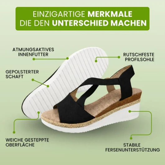 OrthoStella - Schmerzlindernde Komfort-Sandalen | Rutschfest & Federleicht