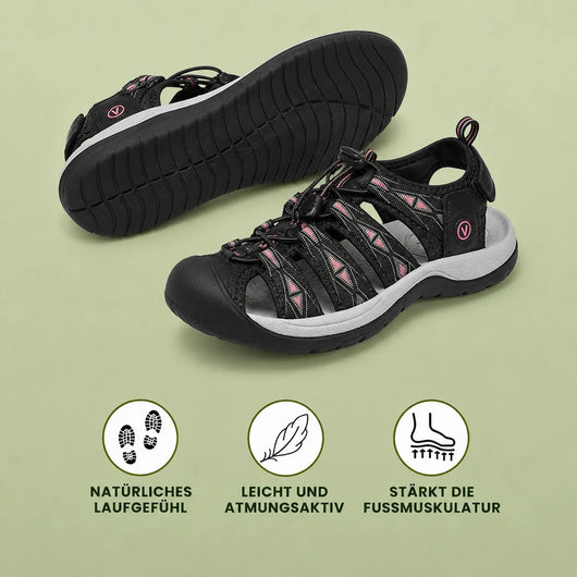 Orthotrekking - Schmerzlindernde Komfort-Sandalen zum Gehen & Wandern | Rutschfest & Federleicht