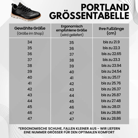 Portland - Ergonomischer & rutschfester Lederschuh zur Schmerzlinderung