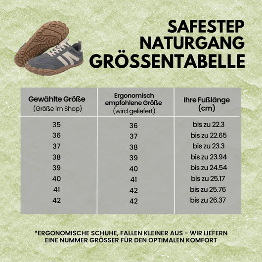SafeStep NaturGang – Natürlicher & ergonomischer Barfußschuh | Wasserdicht & Rutschfest