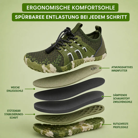Trek – ergonomischer, wasserdichter & schmerzlindernder Outdoor-Barfußschuh