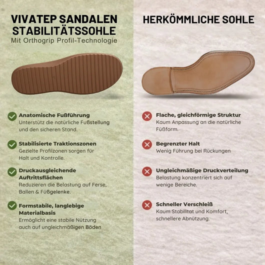 Vivastep - Anatomisch stützende Komfortsandalen | Ergonomisches Design
