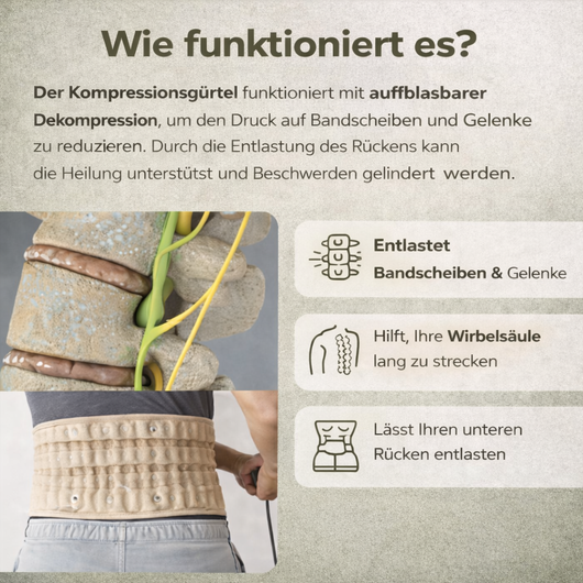 Rücken-Kompressionsgürtel – das Original | Für mehr Entlastung im Alltag
