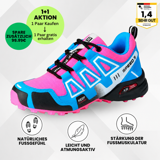 OrthoTrekking - ergonomische schmerzlindernde Trekking u.- Wanderschuhe - (1+1  Gratis)