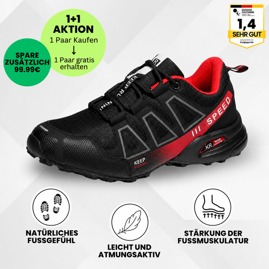 OrthoTrekking - ergonomische schmerzlindernde Trekking u.- Wanderschuhe - (1+1  Gratis)