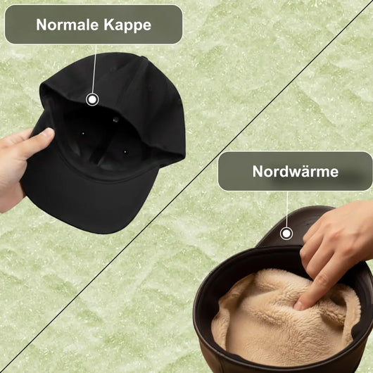 Nordwärme® Leder-Winterkappe mit Fleece-Futter
